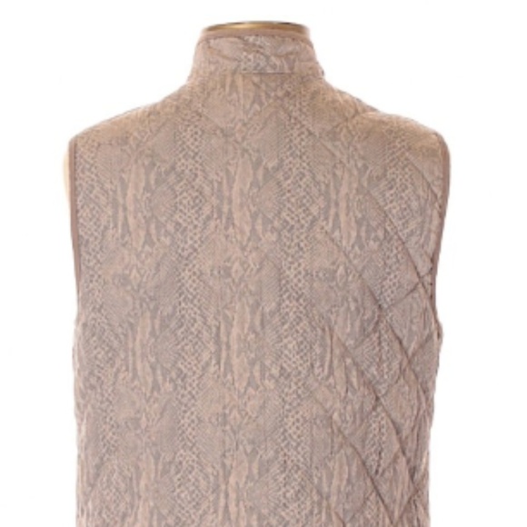 LOGO by Lori Goldstein Quilted Snake Skin Vest - Picture 3 of 12